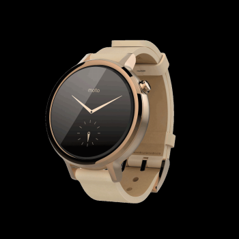 Motorola Moto 360 2nd Gen Women's 42mm Steel Rose Gold/Blush Leather